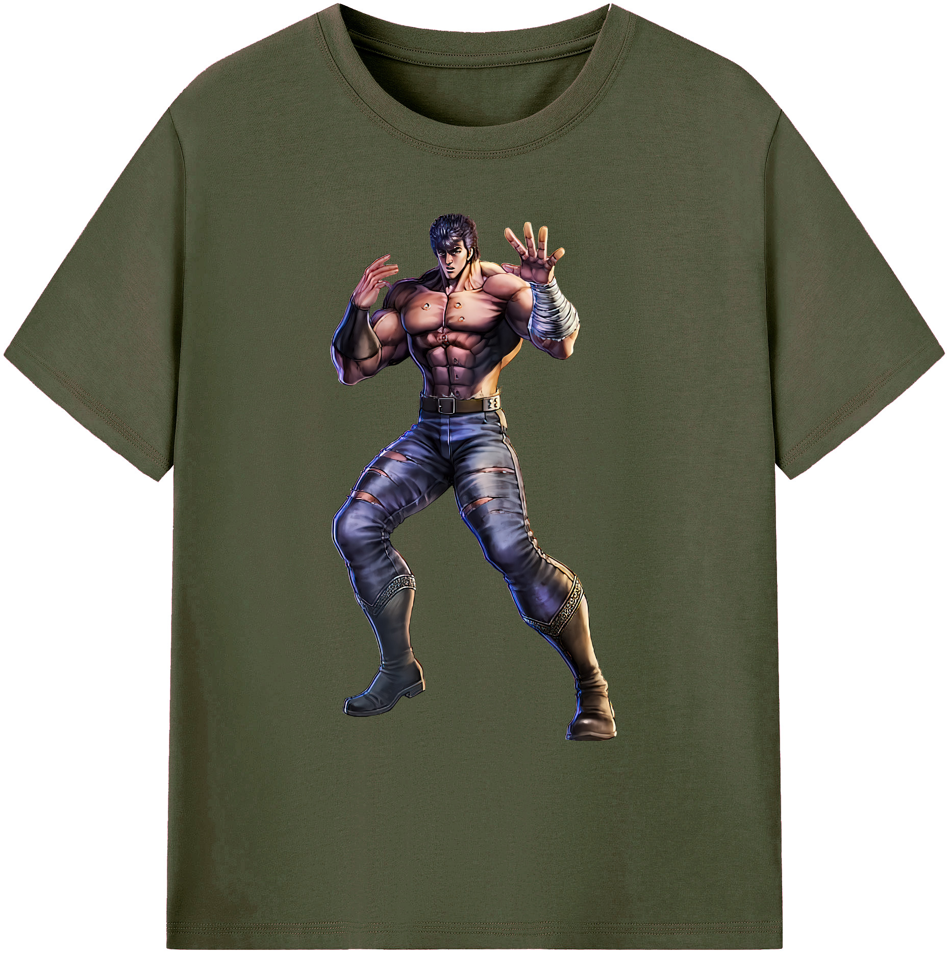 （画像用） 北斗の拳 Fist of the North Star 綿100％ メンズ半袖Tシャツ｜肌触りやわらか＆通気性